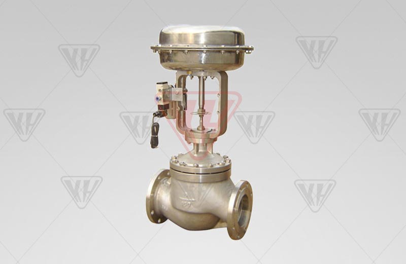 Oxygen pneumatic single seat regulating valve